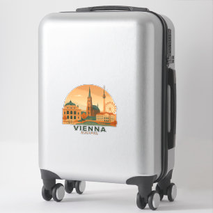Vintage Vienna Austria Sticker – Retro Travel City