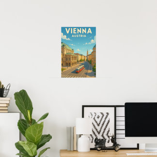 Vintage Vienna Austria Travel Poster