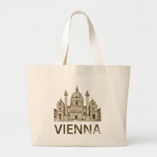 Vintage Vienna Large Tote Bag