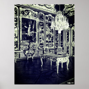 Vintage Vienna Schonbrunn palace Vieux Laque Room Poster