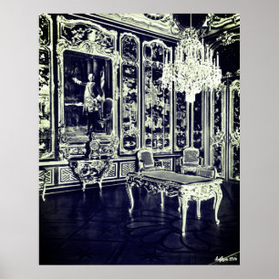 Vintage Vienna Schonbrunn palace Vieux Laque Room Poster