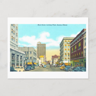 Vintage View of Aurora, Illinois, Postcard