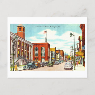 Vintage View of Burlington, Vermont, Postcard