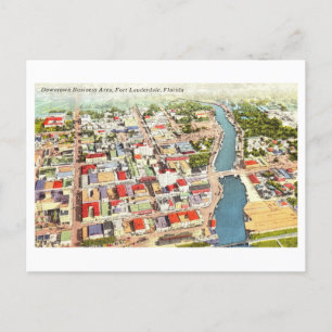 Vintage View of Fort Lauderdale, Florida, Postcard
