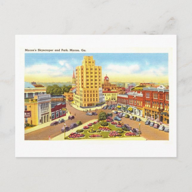 Vintage View of Macon, Georgia, Postcard (Front)