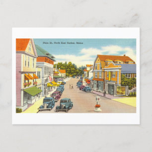 Vintage View of North East Harbour, Maine, Postcard