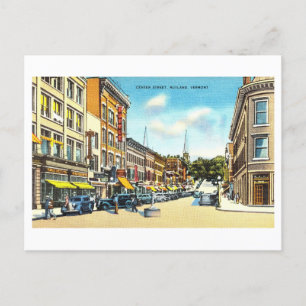 Vintage View of Rutland, Vermont, Postcard