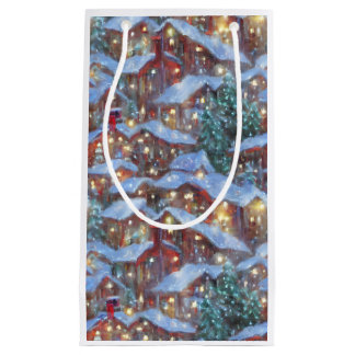 Vintage Village Christmas Gift Bag