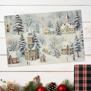 Vintage Village Christmas Winter Ephemera  Tissue Paper