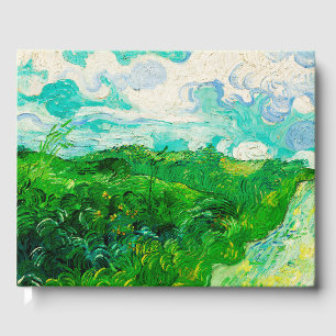 Vintage Vincent Van Gogh Green Wheat Fields Guest Book