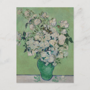 Vintage Vincent Van Gogh Painting Roses  Postcard