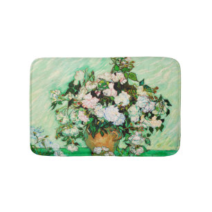 Vintage Vincent Van Gogh Roses (1890) Bath Mat