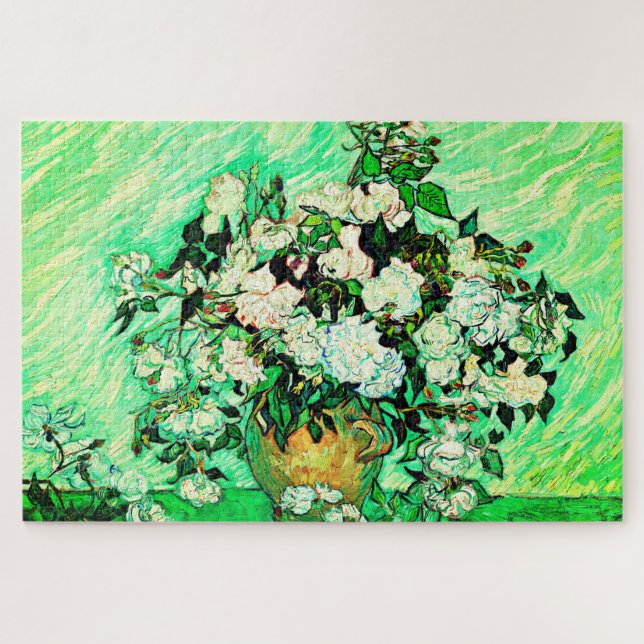 Vintage Vincent Van Gogh Roses (1890) Jigsaw Puzzle (Horizontal)