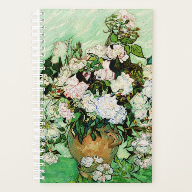 Vintage Vincent Van Gogh Roses (1890) Planner (Front)