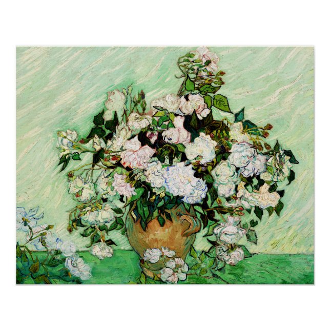 Vintage Vincent Van Gogh Roses (1890) Poster (Front)