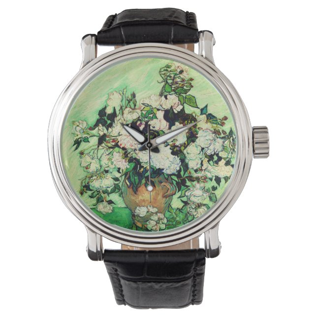 Vintage Vincent Van Gogh Roses (1890) Watch (Front)