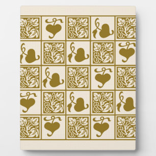 Vintage vine leaves plaque