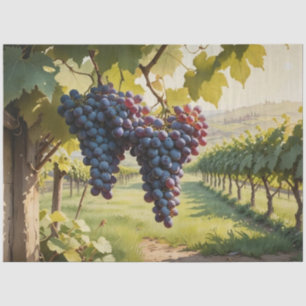 Vintage Vineyard Scene Tissue Paper