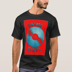 Vintage vinyl illustration typography RED by Iona  T-Shirt