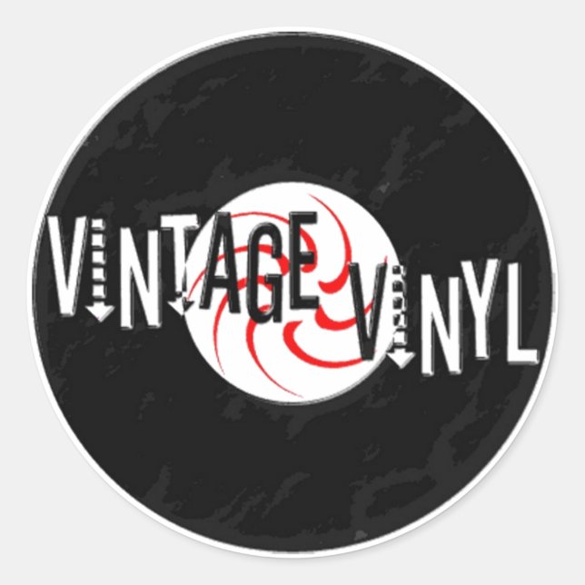 Vintage Vinyl Logo Sticker (Front)