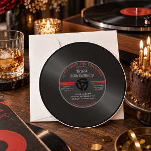Vintage Vinyl Record Birthday Invitation – Retro M