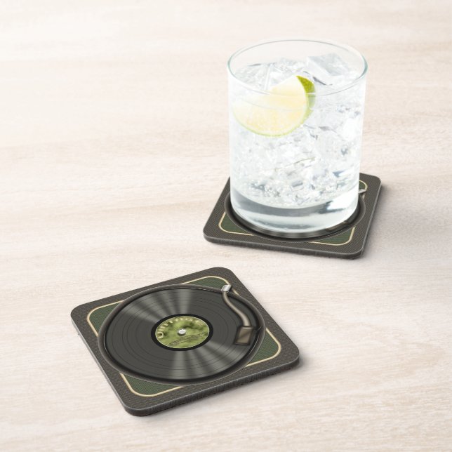Vintage Vinyl Record Coaster (Right Side)