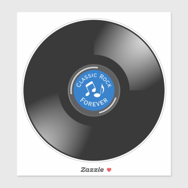Vintage Vinyl Record Design Sticker (Sheet)