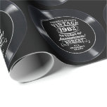 Vintage Vinyl Record Milestone Customised Birthday Wrapping Paper<br><div class="desc">Wrap your milestone birthday gifts in style with our Vintage Vinyl Record Milestone Customised Birthday Wrapping Paper. Perfect for rock 'n roll enthusiasts and lovers of classic nostalgia, this wrapping paper features a retro vinyl record design that brings a touch of vintage charm to any gift. Whether you're celebrating a...</div>