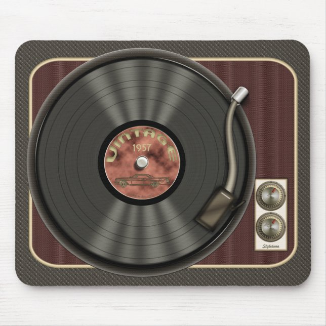 Vintage Vinyl Record Mousepad (Front)