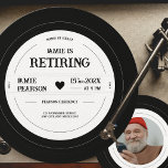 Vintage Vinyl Record Retirement Party Invitation<br><div class="desc">Introducing our Vintage Vinyl Record Retirement Party Invitation - the perfect way to celebrate a music-loving retiree! This unique invitation is designed to look like a classic vinyl record, complete with a custom label and grooves etched into the card. The front of the invitation features all the important details of...</div>