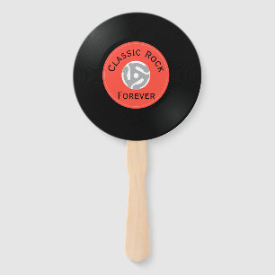 Vintage Vinyl Record Single Design Hand Held Fan