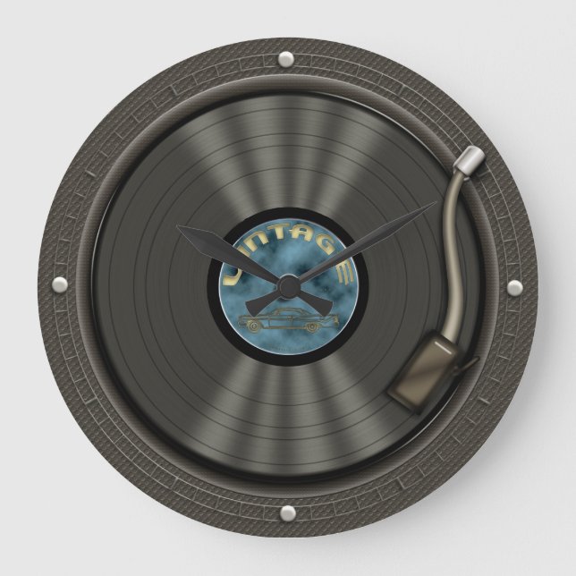 Vintage Vinyl Record Wall Clock (Front)