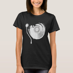 Vintage Vinyl Records Player Record Collector Musi T-Shirt