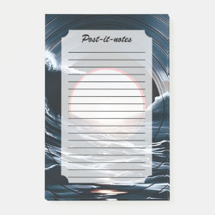 Vintage Vinyl Surf Wave Ocean Retro Music Post-it Notes