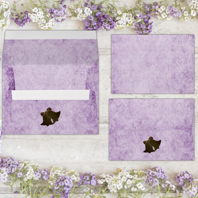 Vintage Violet Boho Wedding  Envelope (Creator Uploaded)
