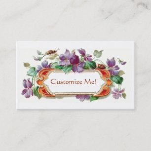 Vintage Violet Calling Card Business Card