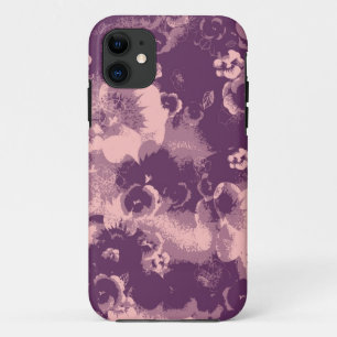 Vintage violet flowers iPhone 11 case