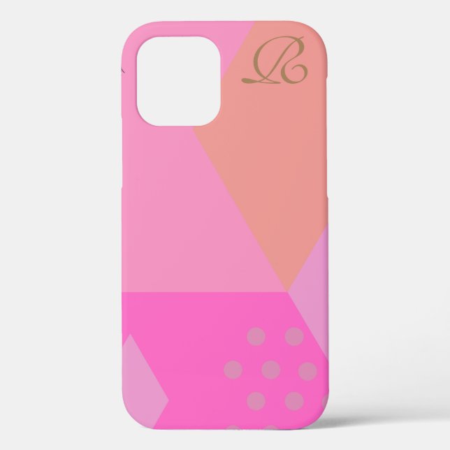 Vintage Violet  Monogram Case-Mate iPhone Case (Back)