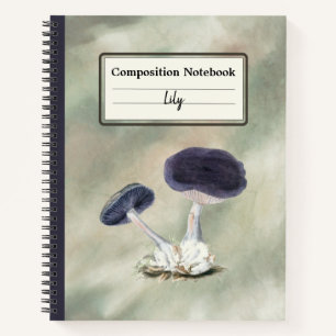 Vintage Violet Webcap Mushroom Personalised Comp Notebook