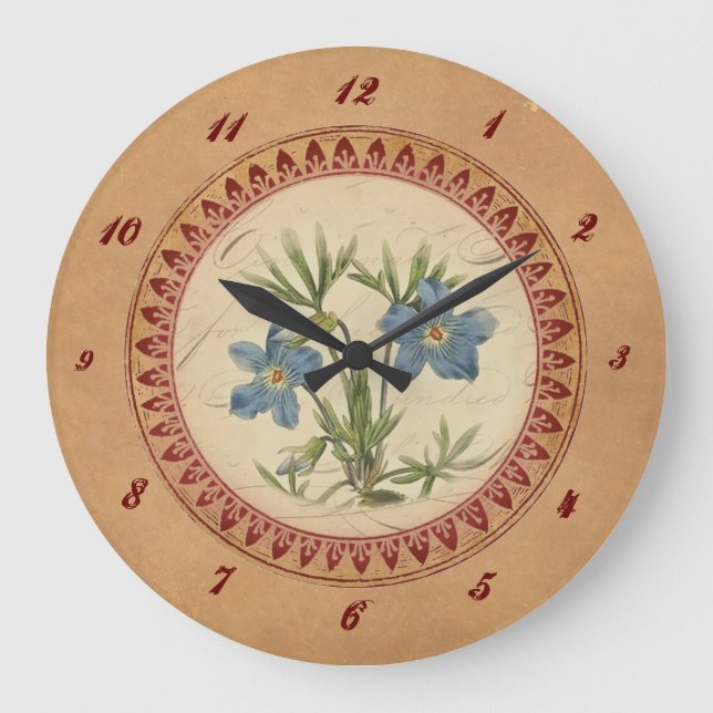 Vintage Violets Clock (Front)