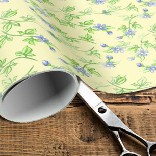 Vintage Violets Romantic Floral Pattern Wrapping Paper