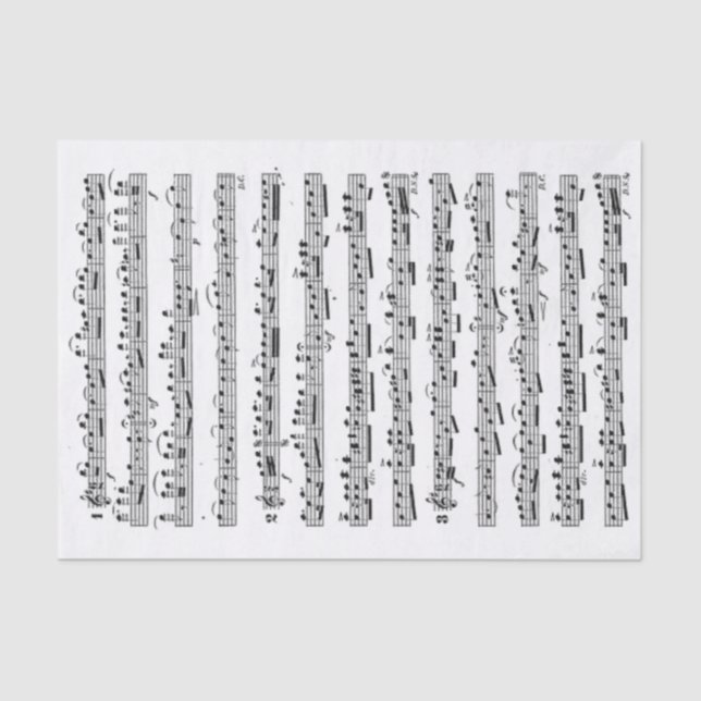 Vintage Violin Sheet Music Decoupage (Front)