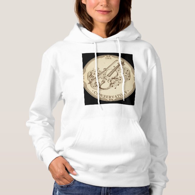 Vintage Violin & Sheet Music Hoodie (Front)