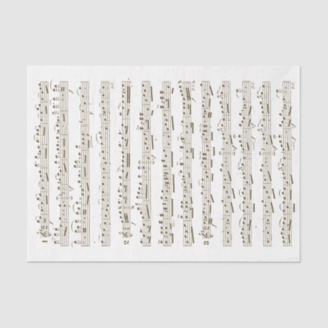 Vintage Violin Sheet Music Sepia Decoupage (Front)