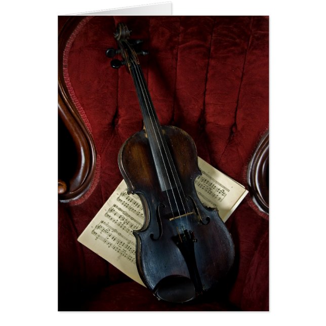 vintage violin with music thinking of you (Front)