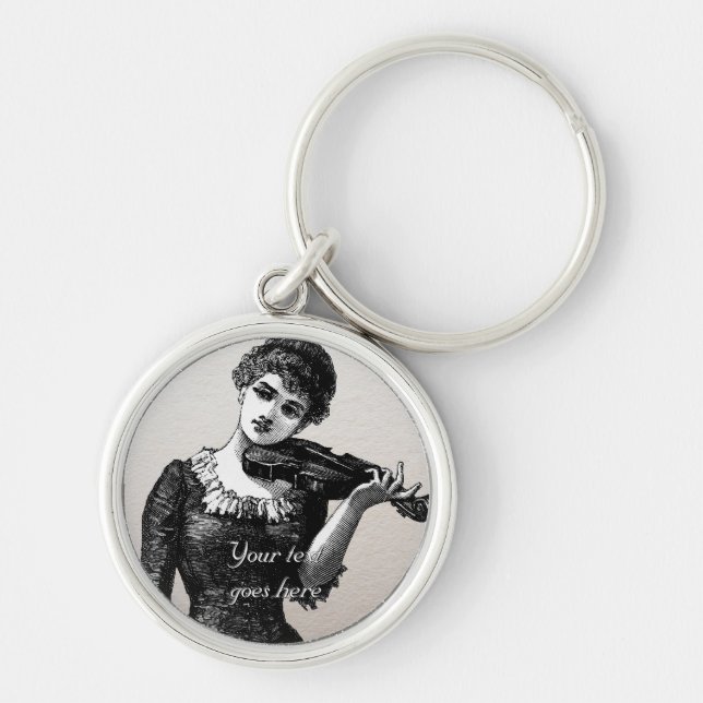 Vintage Violinist Keychain (Front)
