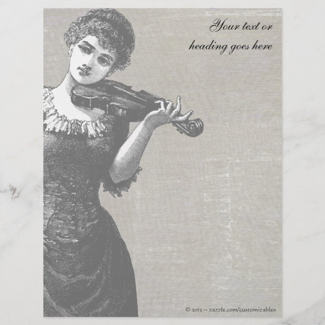 Vintage Violinist Letterhead (Front)