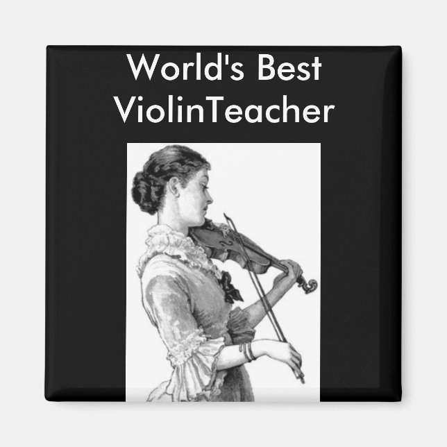 Vintage Violinist Magnet (Front)