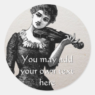 Vintage Violinist Stickers