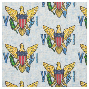 Vintage Virgin Island US Flag Fabric